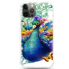 Bird-peafowl-painting-drawing-feather-birds Iphone 12 Pro Max Tpu Uv Print Case by 99art