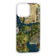 Map Illustration Gta Iphone 14 Pro Max Tpu Uv Print Case by B30l