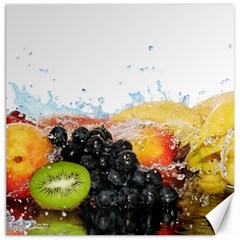 Variety Of Fruit Water Berry Food Splash Kiwi Grape Canvas 12  X 12  by B30l