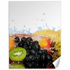 Variety Of Fruit Water Berry Food Splash Kiwi Grape Canvas 12  X 16  by B30l