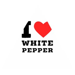 I Love White Pepper Wooden Puzzle Triangle by ilovewhateva