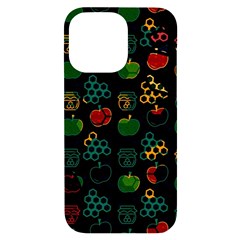 Apples Honey Honeycombs Pattern Iphone 14 Pro Max Black Uv Print Case by Cowasu