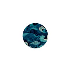 Waves Ocean Sea Abstract Whimsical Abstract Art 1  Mini Magnets by Cowasu