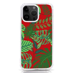 Leaves Leaf Nature Pattern Red Green Iphone 14 Pro Max Tpu Uv Print Case by Cowasu