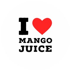 I Love Mango Juice  Wooden Puzzle Round by ilovewhateva