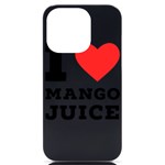 I love mango juice  iPhone 14 Pro Black UV Print Case Front