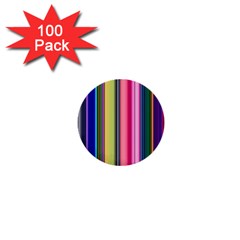 Pastel Colors Striped Pattern 1  Mini Buttons (100 Pack)  by Bangk1t