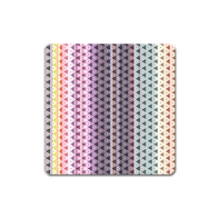 Triangle Stripes Texture Pattern Square Magnet by Bangk1t