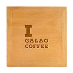 I Love Galao Coffee Wood Photo Frame Cube by ilovewhateva