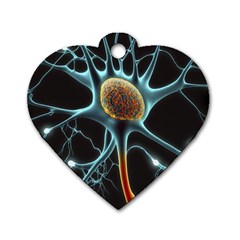 Organism Neon Science Dog Tag Heart (one Side) by Ndabl3x