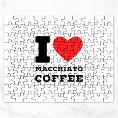 I Love Macchiato Coffee Rectangular Jigsaw Puzzl by ilovewhateva