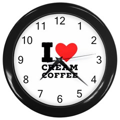 I Love Cream Coffee Wall Clock (black) by ilovewhateva