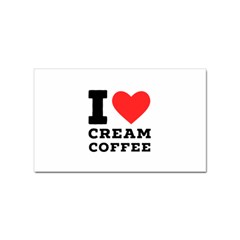 I Love Cream Coffee Sticker Rectangular (100 Pack) by ilovewhateva