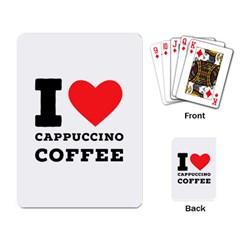 I Love Cappuccino Coffee Playing Cards Single Design (rectangle) by ilovewhateva