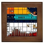 Abstract Statistic Rectangle Classification Framed Tile Front