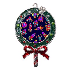 Space-patterns Metal X mas Lollipop With Crystal Ornament by Wav3s