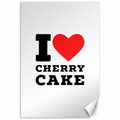 I Love Cherry Cake Canvas 12  X 18  by ilovewhateva