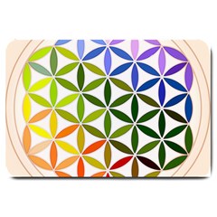 Mandala Rainbow Colorful Large Doormat by Ndabl3x