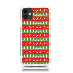 Christmas Papers Red And Green Iphone 11 Tpu Uv Print Case by Ndabl3x