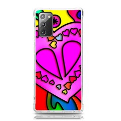 Stained Glass Love Heart Samsung Galaxy Note 20 Tpu Uv Case by Vaneshart