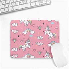 Cute-unicorn-seamless-pattern Small Mousepad by Vaneshart