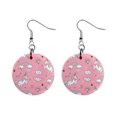 Cute-unicorn-seamless-pattern Mini Button Earrings by Vaneshart