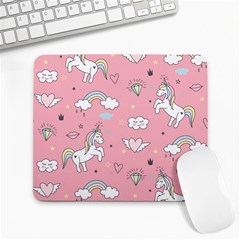 Cute-unicorn-seamless-pattern Large Mousepad by Vaneshart