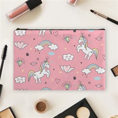 Cute-unicorn-seamless-pattern Cosmetic Bag (large) by Vaneshart