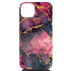 Pink Texture Resin Iphone 14 Plus Black Uv Print Case by Vaneshop