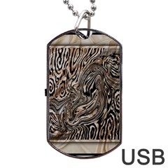 Zebra Abstract Background Dog Tag Usb Flash (two Sides) by Vaneshop