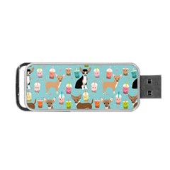 Chihuahua Bubble Kawaii Boba Tea Cute Dog Portable Usb Flash (two Sides) by Wav3s