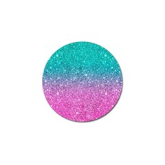 Pink And Turquoise Glitter Golf Ball Marker (4 Pack) by Wav3s