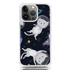 Space Cat Illustration Pattern Astronaut Iphone 13 Pro Tpu Uv Print Case by Wav3s