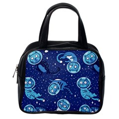 Cat Spacesuit Space Suit Astronaut Pattern Classic Handbag (one Side) by Wav3s