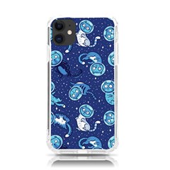 Cat Spacesuit Space Suit Astronaut Pattern Iphone 11 Tpu Uv Print Case by Wav3s