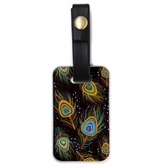 Pattern Feather Peacock Luggage Tag (one Side) by Wav3s