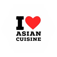 I Love Asian Cuisine Wooden Puzzle Hexagon by ilovewhateva