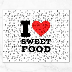 I Love Sweet Food Rectangular Jigsaw Puzzl by ilovewhateva