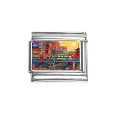 The City Style Bus Fantasy Architecture Art Italian Charm (9mm) by Grandong