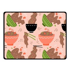 Japanese Street Food Soba Noodle In Bowl Fleece Blanket (small) by Cowasu