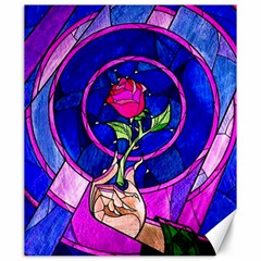 Stained Glass Rose Canvas 20  X 24  by Cowasu