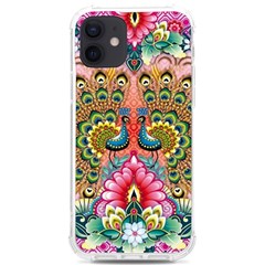 Pink Peacock Bird Pattern Texture Iphone 12/12 Pro Tpu Uv Print Case by Cowasu