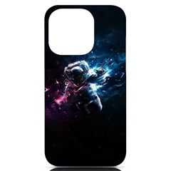 Psychedelic Astronaut Trippy Space Art Iphone 14 Pro Black Uv Print Case by Bangk1t