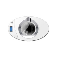 Washing Machines Home Electronic Sticker (oval) by Cowasu