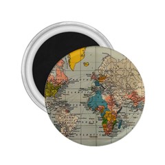 Vintage World Map 2 25  Magnets by Cowasu