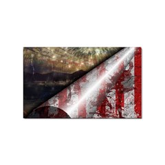 Independence Day Background Abstract Grunge American Flag Sticker (rectangular) by Ravend