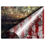 Independence Day Background Abstract Grunge American Flag Two Sides Premium Plush Fleece Blanket (Extra Small) 40 x30  Blanket Front