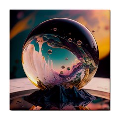 Crystal Ball Glass Sphere Lens Ball Tile Coaster by Vaneshop