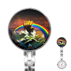 Rainbow Color Stainless Steel Nurses Watch by uniart180623