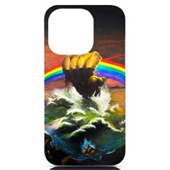 Rainbow Color Iphone 14 Pro Black Uv Print Case by uniart180623